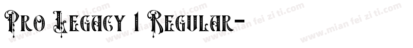 Pro Legacy 1 Regular字体转换